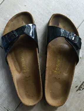 Birkenstock Black Patent Madrid 38 Narrow Fit